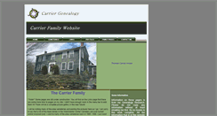 Desktop Screenshot of carriergenealogy.com
